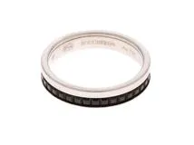 BOUCHERON ブシュロン キャトルブラックハーフ リング 指輪 JAL00206 K18ホワイトゴールド/ブラックPVD 53号(日本サイズ13号) 【460】2143100494954