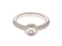 Chopard　ショパール　ハッピーダイヤ 　リング　K18ホワイトゴールド　＃12　ダイヤモンド 　約6.4g　2143100496187　【205】