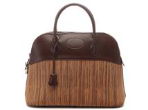 HERMES エルメス ハンドバック ボリード37 ヴィヴラート/カーフ ブラウン/シルバー金具 □F刻印(2002年頃)【472】YK