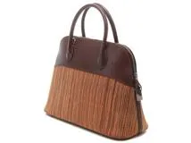 HERMES エルメス ハンドバック ボリード37 ヴィヴラート/カーフ ブラウン/シルバー金具 □F刻印(2002年頃)【472】YK