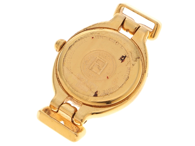 FENDI フェンディ 腕時計 チェンジベルトウォッチ 640L GP/革 シルバーギョーシェ文字盤 クォーツ【472】TS