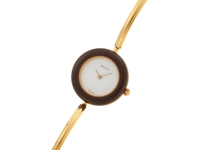 GUCCI グッチ 腕時計 チェンジベゼルウォッチ 11/12.2 GP ホワイト文字盤 クォーツ【472】TS