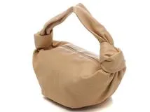 BOTTEGA VENETA ボッテガ ダブルノット ミニ ベージュ カーフ 【471