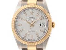 2021年4月　ROLEX　ロレックス　デイトジャスト オイスターBL　126333　YG/SS　ホワイト　メンズ　自動巻き【432】