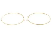 TIFFANY＆CO. ティファニー エルサ・ペレッティ ダイヤモンド フープピアス 60018046 ミディアム K18YG ダイヤモンド0.10ct 重さ約2.7g【472】SJ
