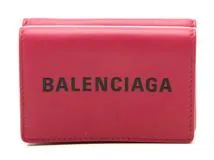 BALENCIAGA　バレンシアガ　エブリティ　ミニウォレット　ピンク/ブラック　516402　2143100501317　【205】