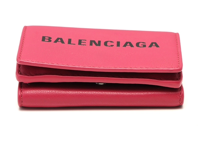 BALENCIAGA バレンシアガ エブリティ ミニウォレット ピンク/ブラック 516402 2143100501317 【205】