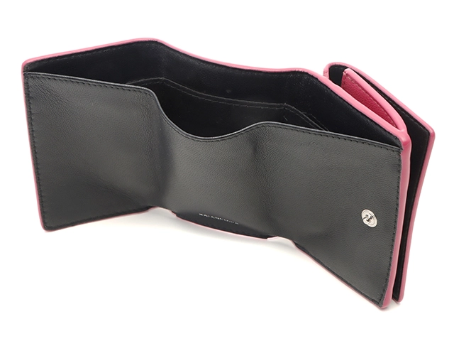 BALENCIAGA バレンシアガ エブリティ ミニウォレット ピンク/ブラック 516402 2143100501317 【205】