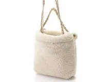 CHANEL　シャネル　バッグ　CHANEL22　ミニ２WAYショルダーバッグ　エクリュ・GP金具　シアリングラム　AS3980B18299　箱あり【472】HA