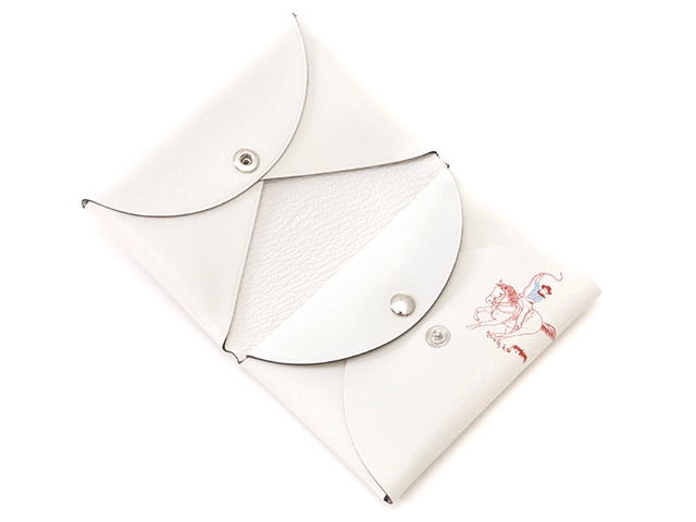 HERMES エルメス カルヴィ デュオ Les Mustangs ブラン/シルバー金具 ヴォースイフト/シェーブル W刻印（2024年頃製造） 085025CK01 2143100503335 【432】