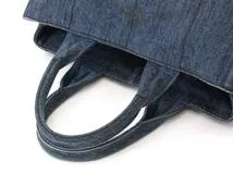 PRADA プラダ B1877B カナパ DENIM カバン トートバッグ ハンドバッグ デニム レディース アヴィオ ブルー カナパＭ　ブルー　2143100503472【208】