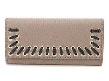 FENDI フェンディ セレリア 長財布 8M0384 グレージュ/ブラック  レザー 【460】2143100503496