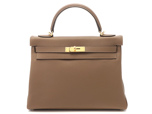 HERMES エルメス ケリー32 ベージュドワイマール/GP トリヨン