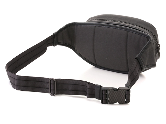 BOTTEGA VENETA　ボッテガ・ヴェネタ　イントレチャート　ベルトバッグ　ナイロン/レザー　グレー/ブラック　550850　メンズ　ウエストバッグ　ボディバッグ　2WAW【431】