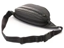 BOTTEGA VENETA　ボッテガ・ヴェネタ　イントレチャート　ベルトバッグ　ナイロン/レザー　グレー/ブラック　550850　メンズ　ウエストバッグ　ボディバッグ　2WAW【431】
