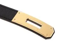 HERMES　エルメス　ベルト　ケリーポケットベルト18　ブラック/ゴールド金具　ヴォーエプソン　H069853CC89　未使用品　【472】AH