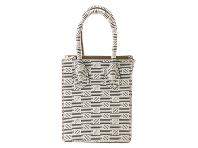 MOREAU モローパリ ミニ2wayショルダー カーフ ホワイト/ブラック【472