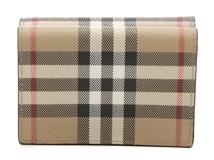 BURBERRY ヴィンテージチェック トリフォールドウォレット 3つ折り財布 80644511 ベージュ/ブラック PVC/レザー 【460】2143100505735