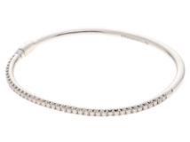 TIFFANY＆CO　ティファニー　メトロ　ヒンジバングル　バングル　K18ホワイトゴールド　ダイヤモンド　11.8g　【471】N　2143100505841