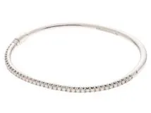 TIFFANY＆CO　ティファニー　メトロ　ヒンジバングル　バングル　K18ホワイトゴールド　ダイヤモンド　11.8g　【471】N　2143100505841