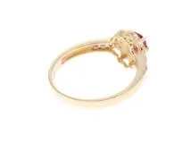 JEWELRY　ジュエリー　リング　K18　R0.28　D0.06　ルビー　ダイヤモンド　約2.7g　#11 2143100505865【208】