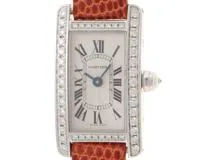 CARTIER　カルティエ　ミニタンク　アメリカン　WB710015　クォーツ　ダイヤモンドベゼル　ホワイトゴールド　参考定価：2,376,000円　【432】