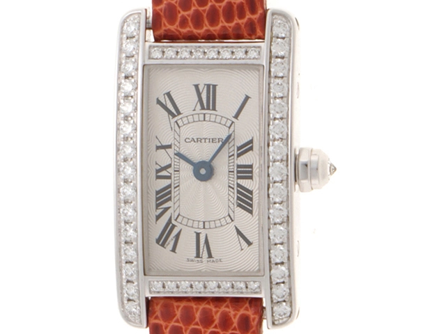 CARTIER　カルティエ　ミニタンク　アメリカン　WB710015　クォーツ　ダイヤモンドベゼル　ホワイトゴールド　参考定価：2,376,000円　【432】