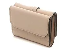 Chloe クロエ Alphabetミニトリフォールドウォレット 3つ折り財布 CHC21WP946F576J5 セメントピンク/GP レザー 【460】2143100506107