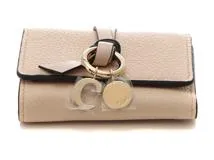 Chloe クロエ Alphabetミニトリフォールドウォレット 3つ折り財布 CHC21WP946F576J5 セメントピンク/GP レザー 【460】2143100506107