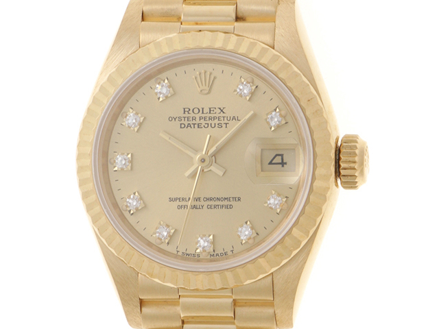 ROLEX 自動巻き 腕時計 シルバー/ゴールド 97番 ROLEX ロレックス デイトジャスト 69178G 1987年製 金無垢
