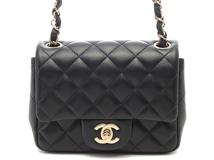 CHANEL　シャネル　ミニマトラッセ17　A35200　チェーンショルダー　ブラック　ゴールド金具　 ラムスキン　【432】2143100507128
