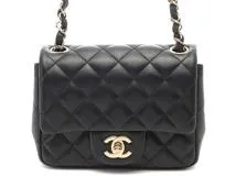 CHANEL　シャネル　ミニマトラッセ17　A35200　チェーンショルダー　ブラック　ゴールド金具　 ラムスキン　【432】2143100507128