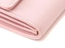 CHANEL　シャネル　ココマークフラップロングウォレット　ピンク/SV　キャビア　A50070【430】2143100507883