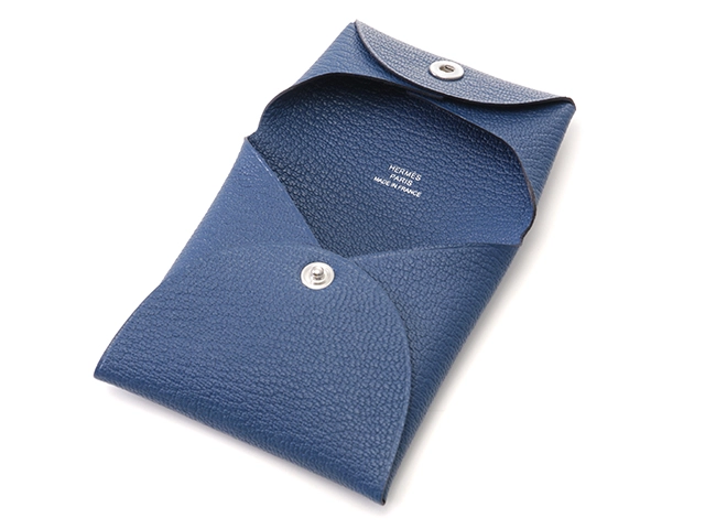 HERMES　エルメス　バスティア　ブルータイ　シルバー金具　シェーブル　K刻印　2025年頃製造　ブルータイ　【471】L