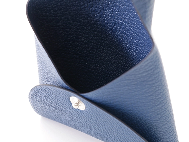 HERMES　エルメス　バスティア　ブルータイ　シルバー金具　シェーブル　K刻印　2025年頃製造　ブルータイ　【471】L