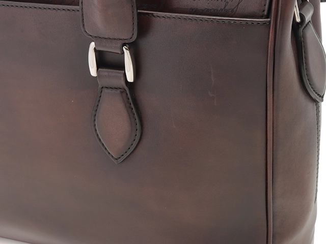 BERLUTI　ベルルッティ　エミーオ　スクリット　　カリグラフィ　ブリーフケース　ブラウン　ヴェネ【471】IK