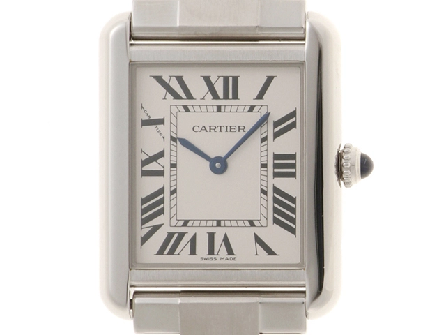 Cartier カルティエ タンク･ソロSM W5200013 SS ステンレススチール シルバーローマ文字盤 クォーツ【460】2143100509139