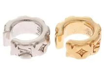 LOUIS VUITTON ルイヴィトン イヤーカフ･ピロー ナノグラム メタル ゴールド/シルバー M00814 2143100509986 【432】