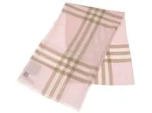 関税負担なし☆Burberry バーバリー ウール&シルク混 スカーフ BURBERRY バーバリー スカーフ チェック ライトウェイト ウール