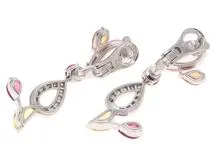 Cartier　カルティエ　デリスドゥ　ピアス　K18ホワイトゴールド　ダイヤモンド　クォーツ（水晶）/ガーネット/ルビー/ベリル/トルマリン　9.5ｇ　2143100510838【432】