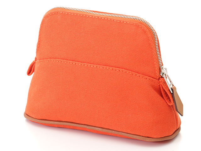 HERMES エルメス ボリードポーチ ミニミニ オレンジ/SV【472