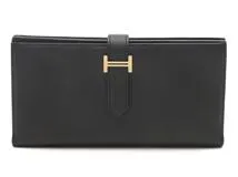 【YOSHIDA 】HERMES ベアンスフレ ヴォーエプソン ブラック HERMES エルメス ベアンスフレ 長財布 ブラック 黒 ヴォー
