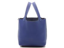 Hermès　エルメス　ハンドバッグ　ピコタンロックPM　カザック　ブルーアンクル／ブルーエレクトリック　シルバー金具　Z刻印　2021年頃製造　【471】L