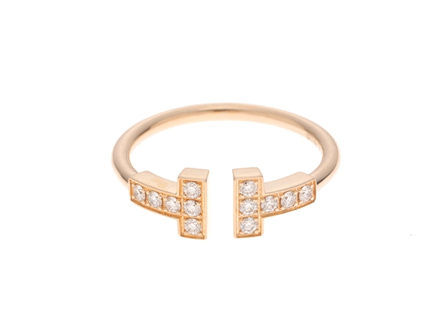 TIFFANY　T ワイヤーリング 12号 TIFFANY & CO. Tiffany T Diamond Wire Ring 60147315 Size 8