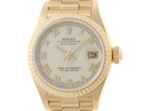 97番並行品 ROLEX ロレックス 腕時計 デイトジャスト26 69178 K18イエローゴールド アイボリーローマン文字盤 自動巻き 2025年OH済【472】SJ