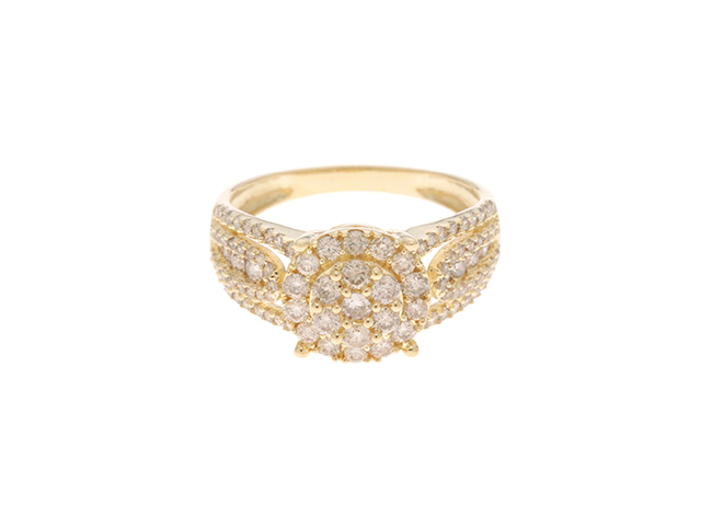 ★美品K18　ダイヤモンド　リング　約12号　重さ3.0ｇ D0.05ct指輪 JEWELRY ジュエリー リング K18イエローゴールド ダイヤモンド