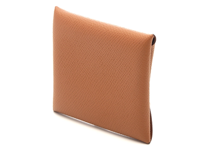 HERMES エルメス バスティア ゴールド/シルバー金具 ヴォーエプソン C刻印(2018年頃) コインケース 2143100516724【207】