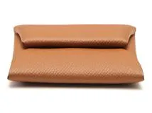 HERMES エルメス　バスティア　ゴールド　未使用 エルメス バスティア ゴールド ヴォーエプソン ユニセックス