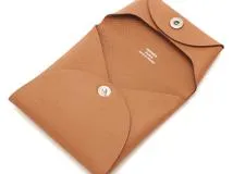 HERMES　エルメス　バスティア　ゴールド/シルバー金具　ヴォーエプソン　C刻印(2018年頃)　コインケース　2143100516724【207】