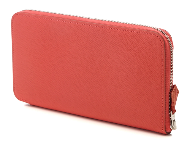 HERMES エルメス アザップシルクイン ロング ローズジャイプール/シルバー金具 ヴォーエプソン/シルク T刻印(2015年頃製造) 2143100517028 【432】